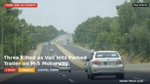 Traffic on a motorway in Pakistan